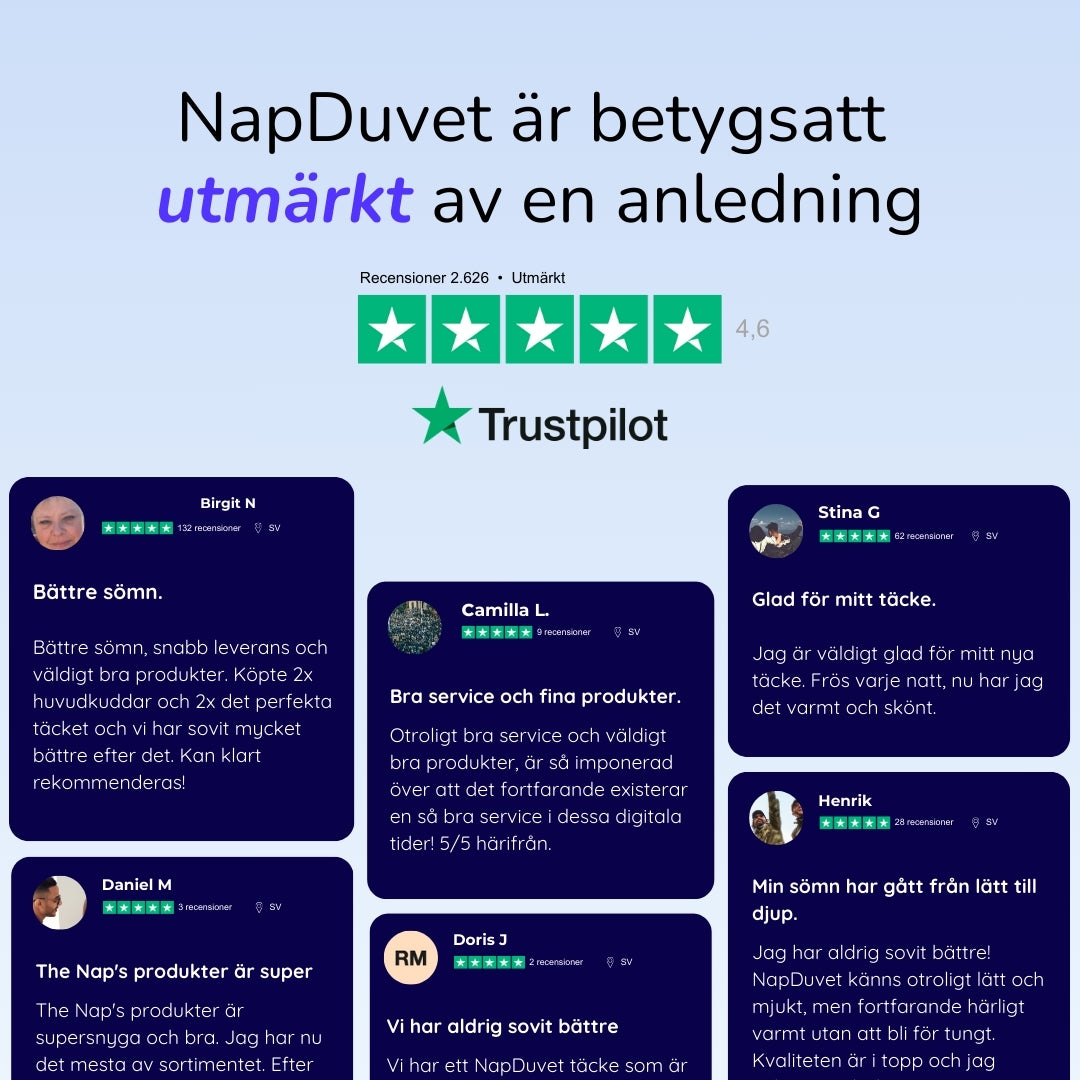 NapDuvet™ Det perfekta täcket